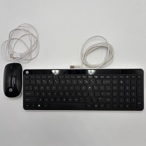 HP Wired USB Keyboard & Mouse Combo Full-Size Chiclet Keys Numeric Pad